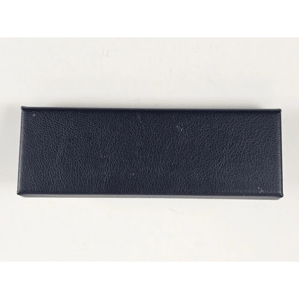 Warby Parker Navy Blue Hard-Shell Magnetic Eyeglass Case 'Nice To See You'